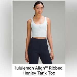 Lululemon Align Ribbed Henley Tank Top